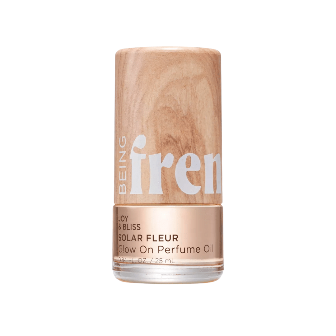 Being Frenshe Glow On Roll-On Fragrance with Essential Oils – Floral Solar Fleur – 0.84 fl ozt